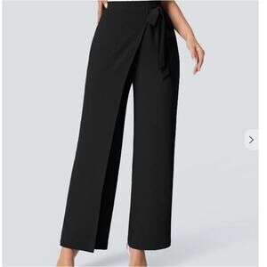 HALARA Black Wide-Leg Trousers